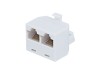 Picture of Modular Voice T Adapter - 1 Male to 2 Female (RJ45 - 8P8C for 8 Wire)